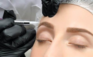 Client has a session for Combination Eyebrow Tattooing